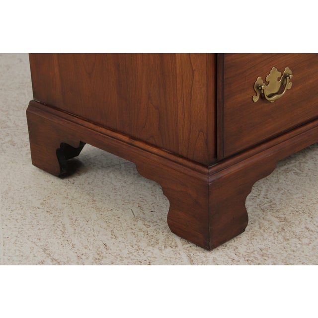Brown Henkel Harris Cherry 9 Drawer Double Dresser For Sale - Image 8 of 15
