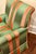 Green & Coral Striped Upholstered Club Chair, Palm Beach Style For Sale - Image 6 of 12