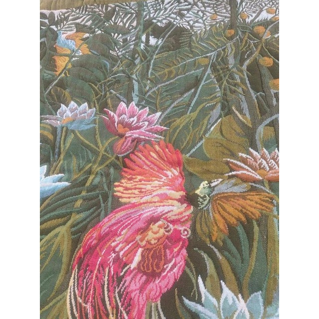 Vintage French Tropical Forest Jacquard Tapestry, 1950s For Sale - Image 6 of 18