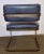 Mid-Century Modern Inspired Blue Leather Accent Chair For Sale - Image 4 of 6