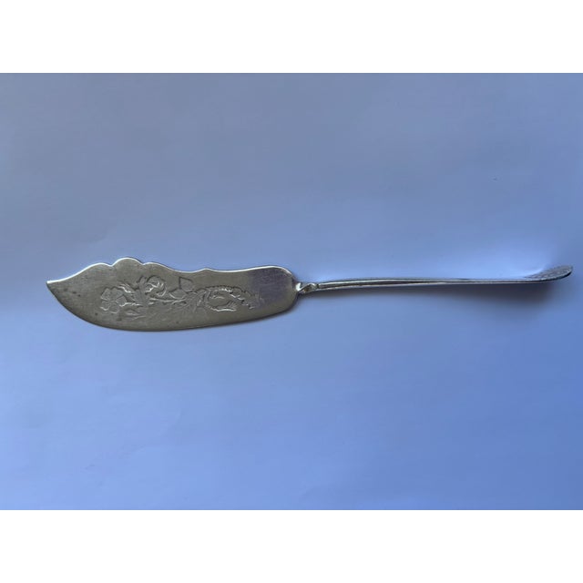 Victorian Antique Victorian William Rogers & Son Silver-Plated Fish Knife For Sale - Image 3 of 9