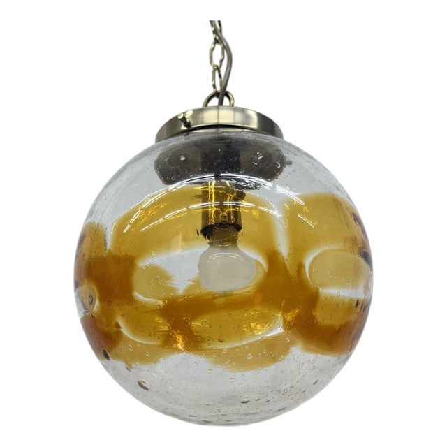 Vintage Italian Murano Glass Hanging Lamp, 1970s For Sale