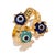Early 21st Century Divine Trio Evil Eye Adjustable Gold Ring, Size 4 For Sale - Image 5 of 12