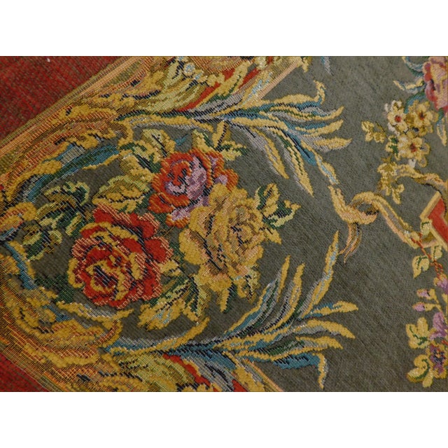 1990s Vintage French Style Flatweave. 4'x 5'10" For Sale - Image 9 of 13
