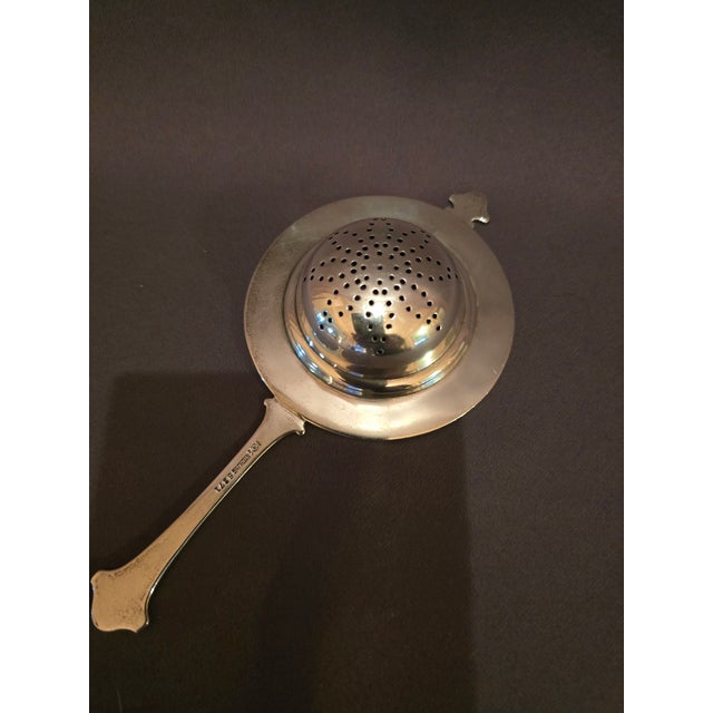 Frank Whiting 1940s Sterling Silver Tea Strainer For Sale - Image 4 of 8
