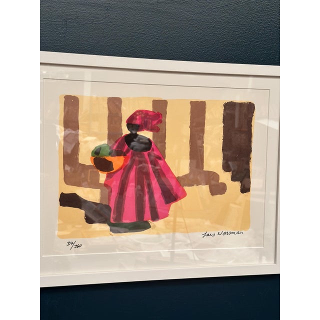 Lars Norrman, African Woman, 1950s, Lithograph, Framed For Sale - Image 17 of 18