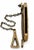 Antique solid brass general store service bell pull mechanism, dating to the 1890s. Originally mounted above a shop door...