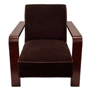 Ralph Lauren Modern Mahogany Armchair For Sale