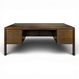 Large Scandinavian Executive Desk in Walnut For Sale