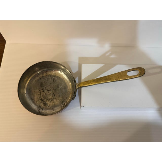 Antique 19th Century Copper Butter Warmer With Riveted Brass Handle & Tin-Lined Interior For Sale - Image 10 of 12