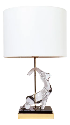 Vintage French Crystal Table Lamp in the style of Sèvres, 1960s