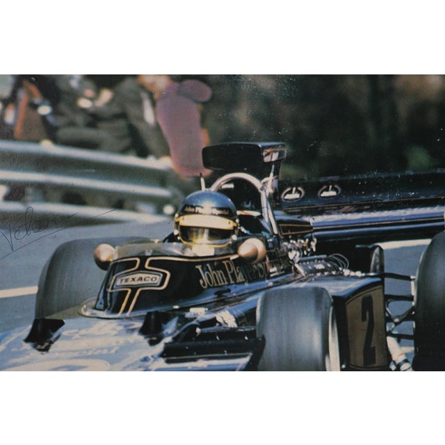 Champion Advertising Poster of Ronnie Peterson in John Player Special Lotus, 1973 For Sale - Image 6 of 11