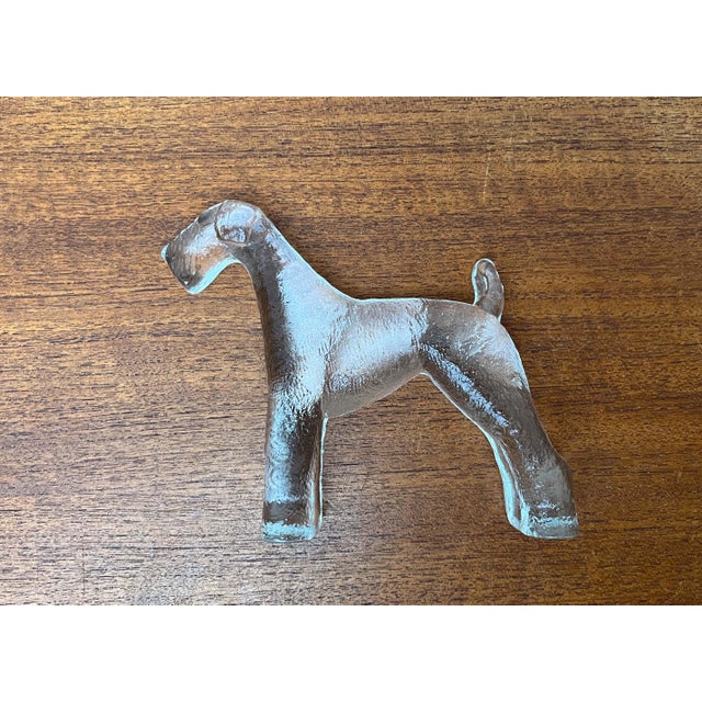 Vintage Swedish Glass Kennel Series Airedale Terrier Sculpture by Bertil Vallien for Kosta Boda, 1970s For Sale - Image 18 of 18