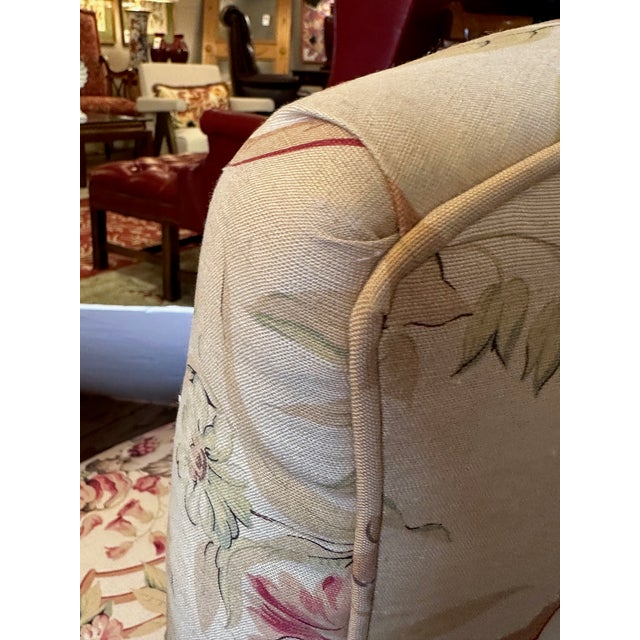 Newly Upholstered Vanity Slipper Chair in George Smith Fabric For Sale - Image 9 of 10