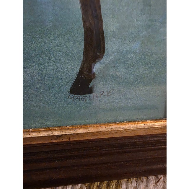 Illustration Framed Giclee Blanketed Horse For Sale - Image 3 of 5