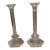 Mid 20th Century Val Saint Lambert Signed Crystal "Gardenia" Candlesticks - A Pair For Sale