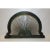 Our decorative wooden arch has a unique harp shape. This piece features symmetrical iron bars that fan out around an...