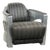 Cowhide Aviator Lounge Chair in Leather and Aluminium For Sale