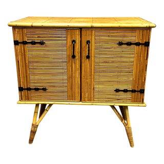 Bamboo Sideboard by Adrien Audoux and Frida Minet, France, 1960 For Sale