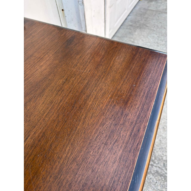 Brown Antique Jacobean Revival Sideboard | Walnut Tudor Style Buffet | Carved Wood Credenza | Vintage English Manor Cabinet | Antique Dining Room For Sale - Image 8 of 12