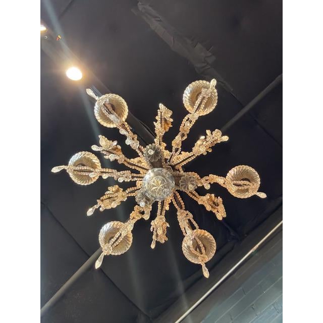 Unusual Italian Beaded Chandelier For Sale - Image 9 of 9