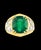 AGL Certified Minor Traditional 15.05 Carat Colombian Emerald & Diamond Ring 18 Karat Yellow Gold A Classic, Unisex ring ,...