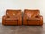 Vintage 1970s Italian Cognac Leather Lounge Chairs For Sale - Image 4 of 12
