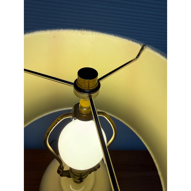 Ginger Jar Eggshell Ceramic Table Lamps, Pair For Sale - Image 12 of 12