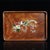 Brown Vintage Chinese Rosewood Tray With Mother of Pearl Bird & Flower Inlay For Sale - Image 8 of 9
