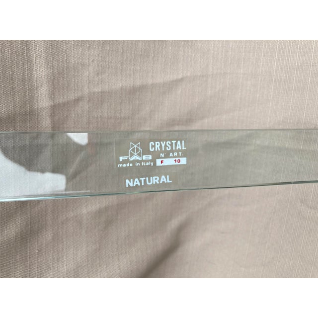 1990s Arte Fontana Art Glass Italian Brass 24" Towel Bar For Sale - Image 4 of 8