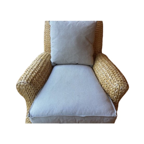 Pair of Original Ralph Lauren Woven Lounge Chairs For Sale - Image 15 of 16