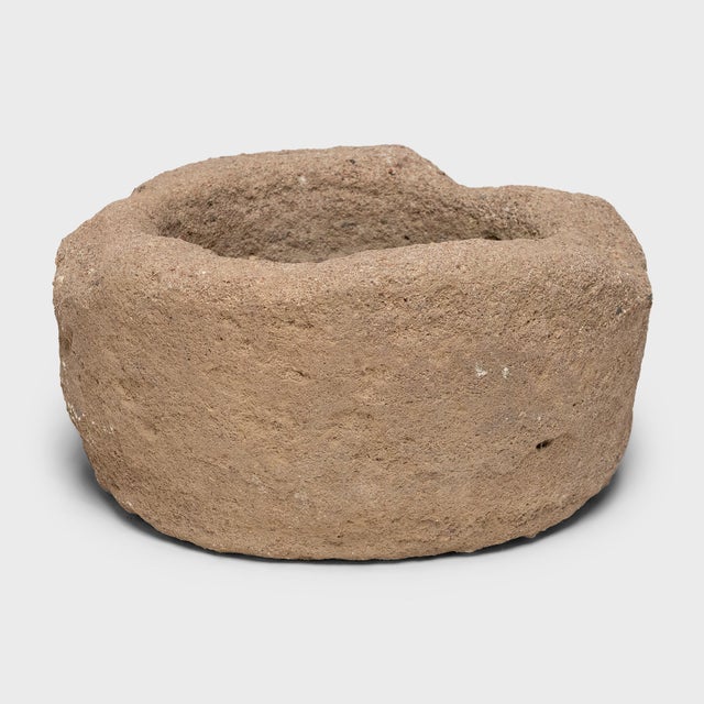 Chinese Chinese Provincial Round Stone Trough, C. 1850 For Sale - Image 3 of 3
