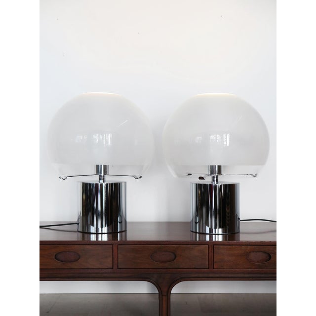 Azucena Vintage Italian Porcino Table Lamps by Luigi Caccia Dominioni for Azucena, Italy, 1960s, Set of 2 For Sale - Image 4 of 17