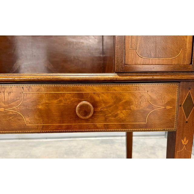 1930s Charak Furniture Co. Federal Revival Inlaid Tambour Desk For Sale - Image 10 of 15