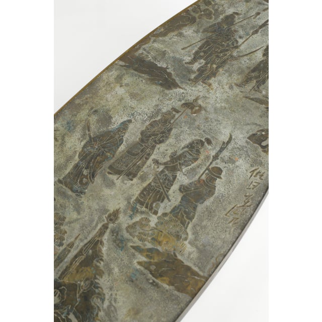 Ming Coffee Table by Philip & Kelvin Laverne, Bronze & Pewter, 1965 For Sale - Image 12 of 13