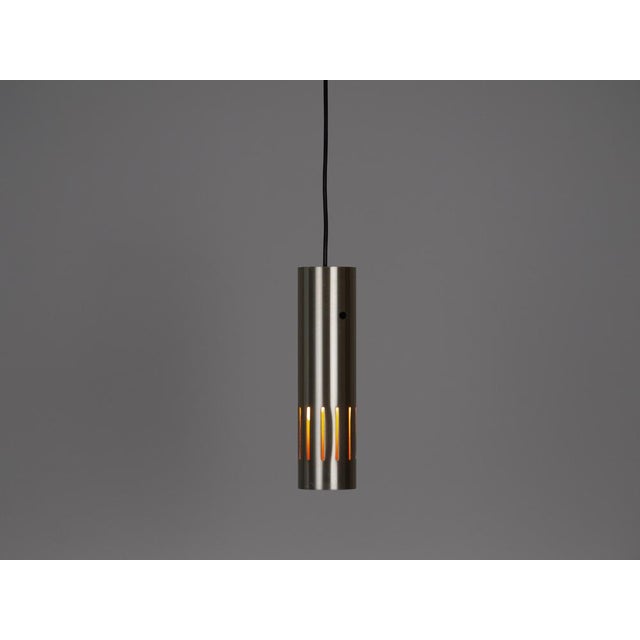 Vintage Brass Trombone Pendant Lamps by Jo Hammerborg for Fog and Mørup, 1960s, Set of 3 For Sale - Image 5 of 16