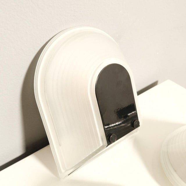 Black Vintage Trio Prisma Tesi Floral Design Lamps, Italy, 1980s, Set of 3 For Sale - Image 8 of 18