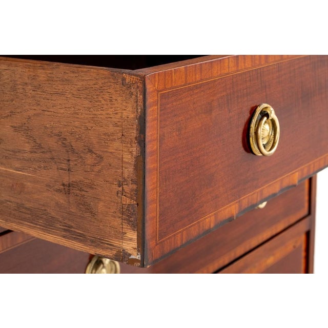 Wood Regency Revival Mahogany Inlay Desk, 1890s For Sale - Image 7 of 13