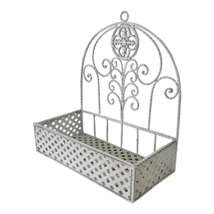 Late 20th Century Wrought Iron Wall-Mounted Garden Planter Basket