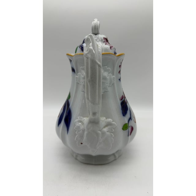 A Fine Antique Staffordshire Gaudy Decorated Ironstone Coffee Pot, Circa 1840's For Sale - Image 11 of 16