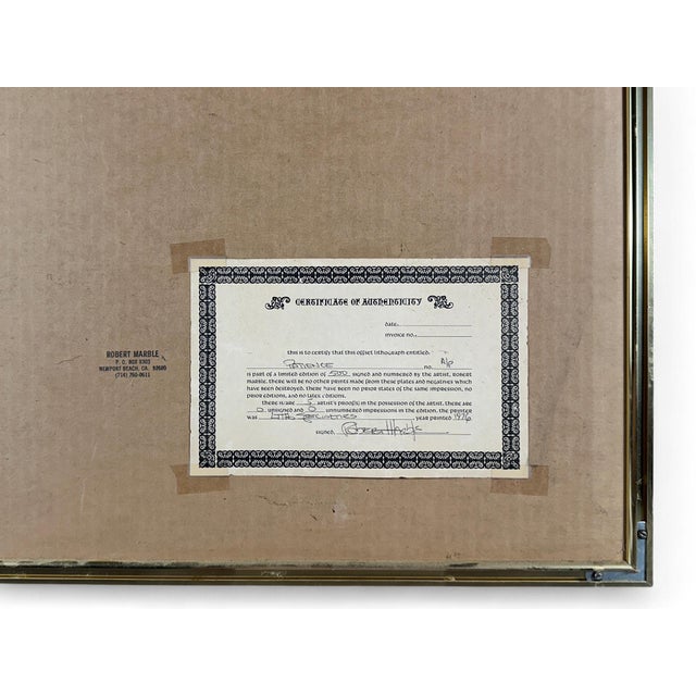 Robert Marble (American, 1946-), "Patience", 1976, Signed Artist Proof For Sale In San Diego - Image 6 of 7