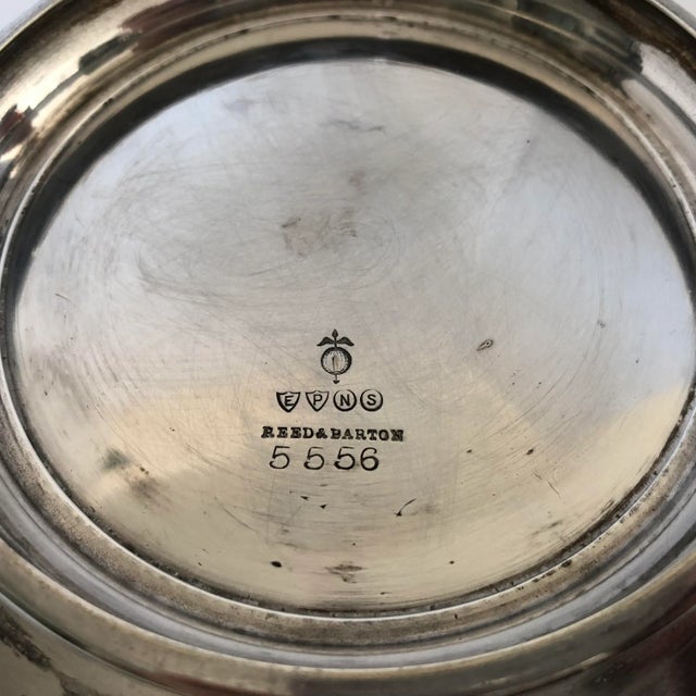 Reed & Barton Vintage Reed&Barton Epns Pierced Monogram “SK”Center Piece/Bowl For Sale - Image 4 of 5