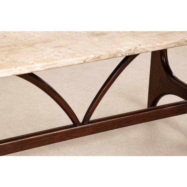 Brasilia Dining Table in Brazilian Rosewood & Marble, Brazil, C. 1965 For Sale - Image 4 of 18