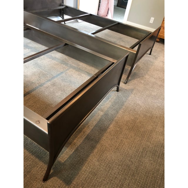 Industrial Chic Restoration Hardware 19thC Keyhole Metal Beds With