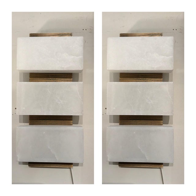 Revelation Triple Stacked Sconces - Pair. For Sale