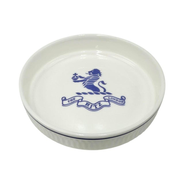 Ceramic Vintage the Ritz London Hotel Porcelain Coaster Ashtray For Sale - Image 7 of 10