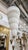 White Mid 20th Century Tiered Frosted Glass Chandelier For Sale - Image 8 of 8