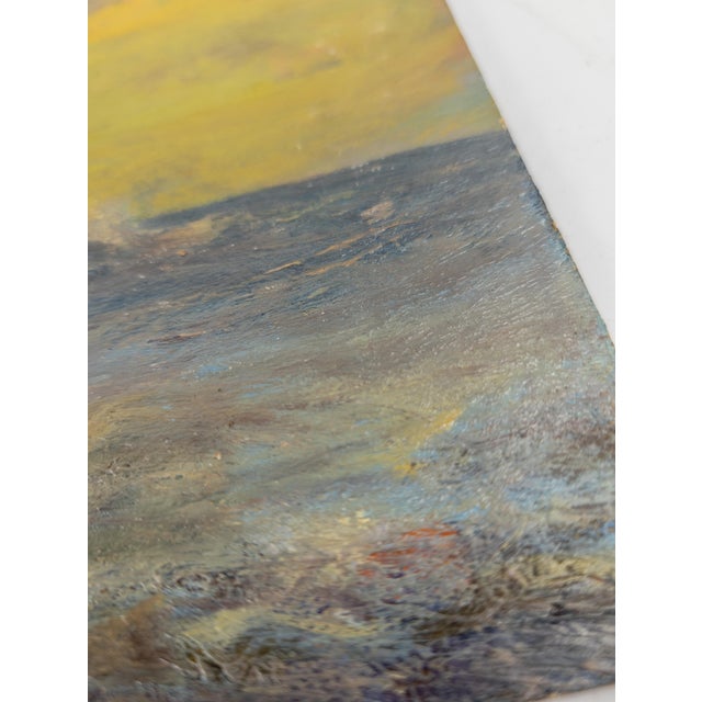 Yellow Early 20th Century American Impressionist California or Canadian Pacific Landscape Painting For Sale - Image 8 of 12