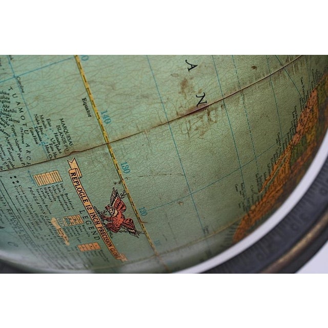 Vintage 1940s World Globe on Duncan Phyffe Style Floor Stand For Sale - Image 10 of 17