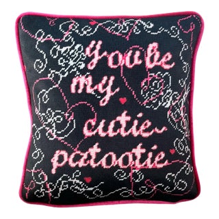 Velvet "Cutie-Patootie" Custom Made Feather Down Pillow, Original For Sale
